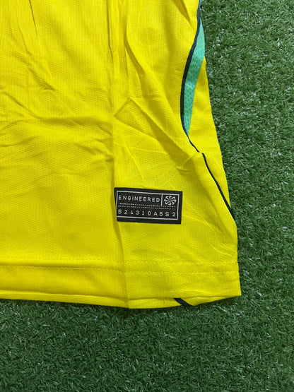 kit Infantil Brasil 26/27 -Gola Escura - Amarelo - FutMantos