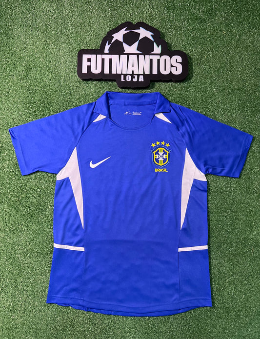 Camisa Brasil II 2002 - Retrô Azul | FutMantos