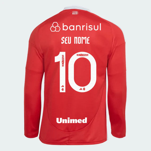 Camisa Internacional 25/26 - Manga Longa Com Patrocínios | Futmantos