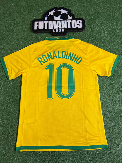 Camisa Brasil 2006- Ronaldinho # 10 | FutMantos