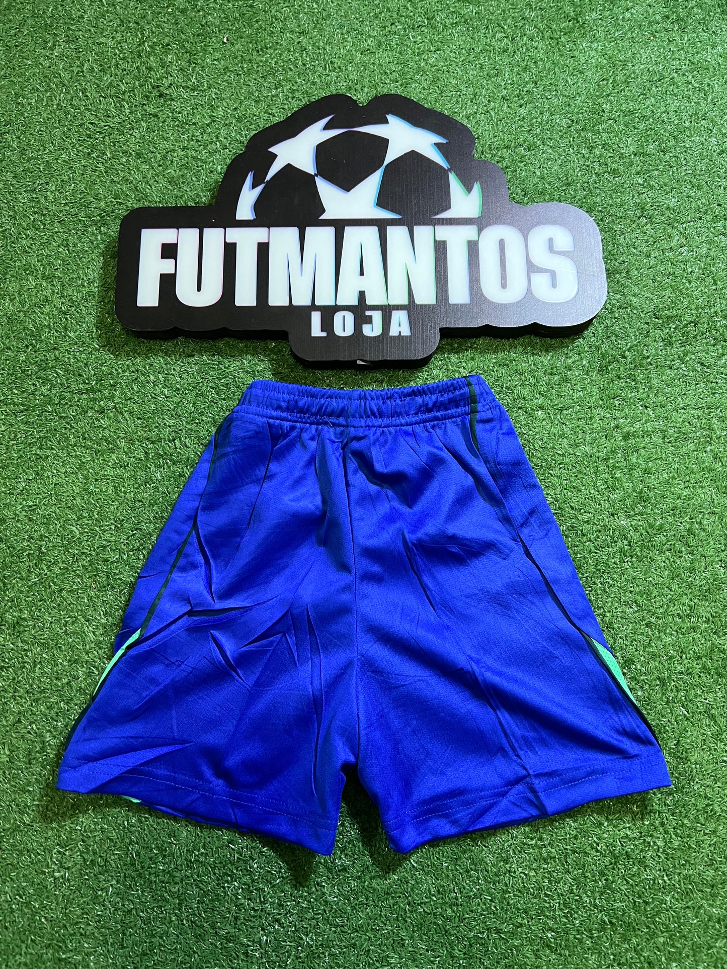 kit Infantil Brasil 26/27 -Gola Escura - Amarelo - FutMantos