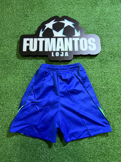 kit Infantil Brasil 26/27 -Gola Escura - Amarelo - FutMantos
