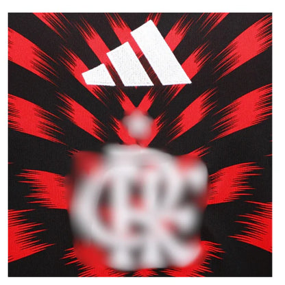 Camisa CRF Pré Jogo 25/26 - Preto e Vermelho | Futmantos