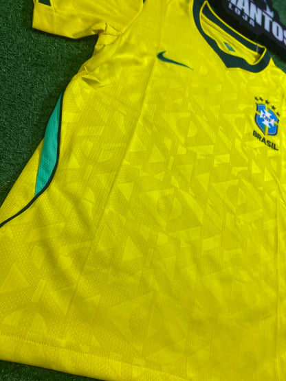 [TAM P, M] Camisa Brasil Amarela I 26/27 - Torcedo(com Gola em Verde Mais Escuro)| FutMantos