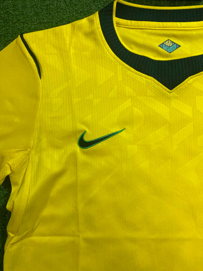 [TAM P, M] Camisa Brasil Amarela I 26/27 - Torcedo(com Gola em Verde Mais Escuro)| FutMantos