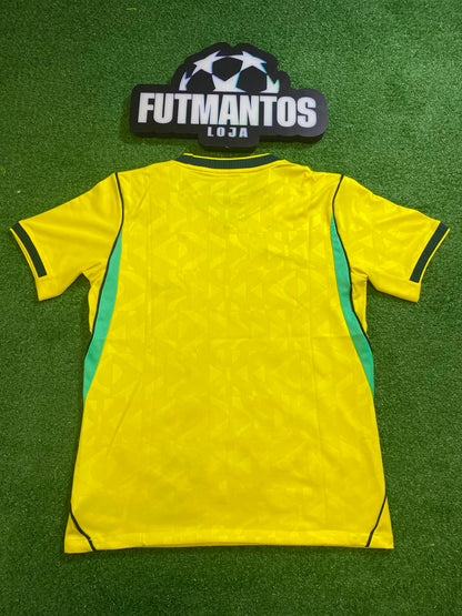 [TAM P, M] Camisa Brasil Amarela I 26/27 - Torcedo(com Gola em Verde Mais Escuro)| FutMantos