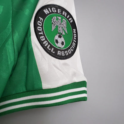 Camisa Nigéria Retrô 1996 Verde e Branca - | Futmantos
