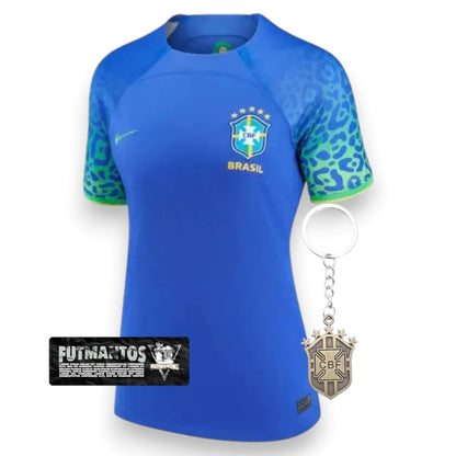 Camisa Brasil 2022 Azul - Feminina | FutMantos
