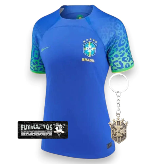 Camisa Brasil 2022 Azul - Feminina | FutMantos