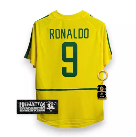 Camisa Brasil 2002 - Ronaldo #9|FutMantos