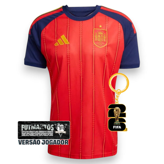 Camisa Espanha I 2026/27 - Versão Jogador | Futmantos