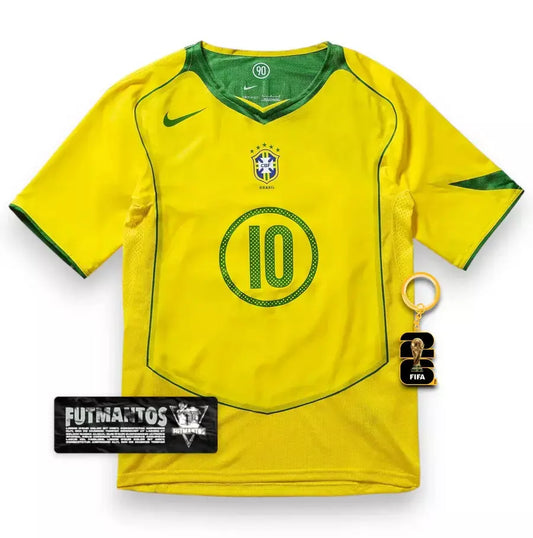 Camisa Brasil 2004 - Ronaldinho #10|FutMantos